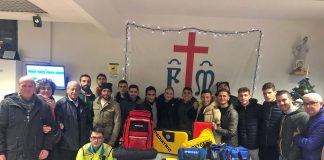 Lo Jolo regala zaini per le emergenze sanitarie alla Misericordia