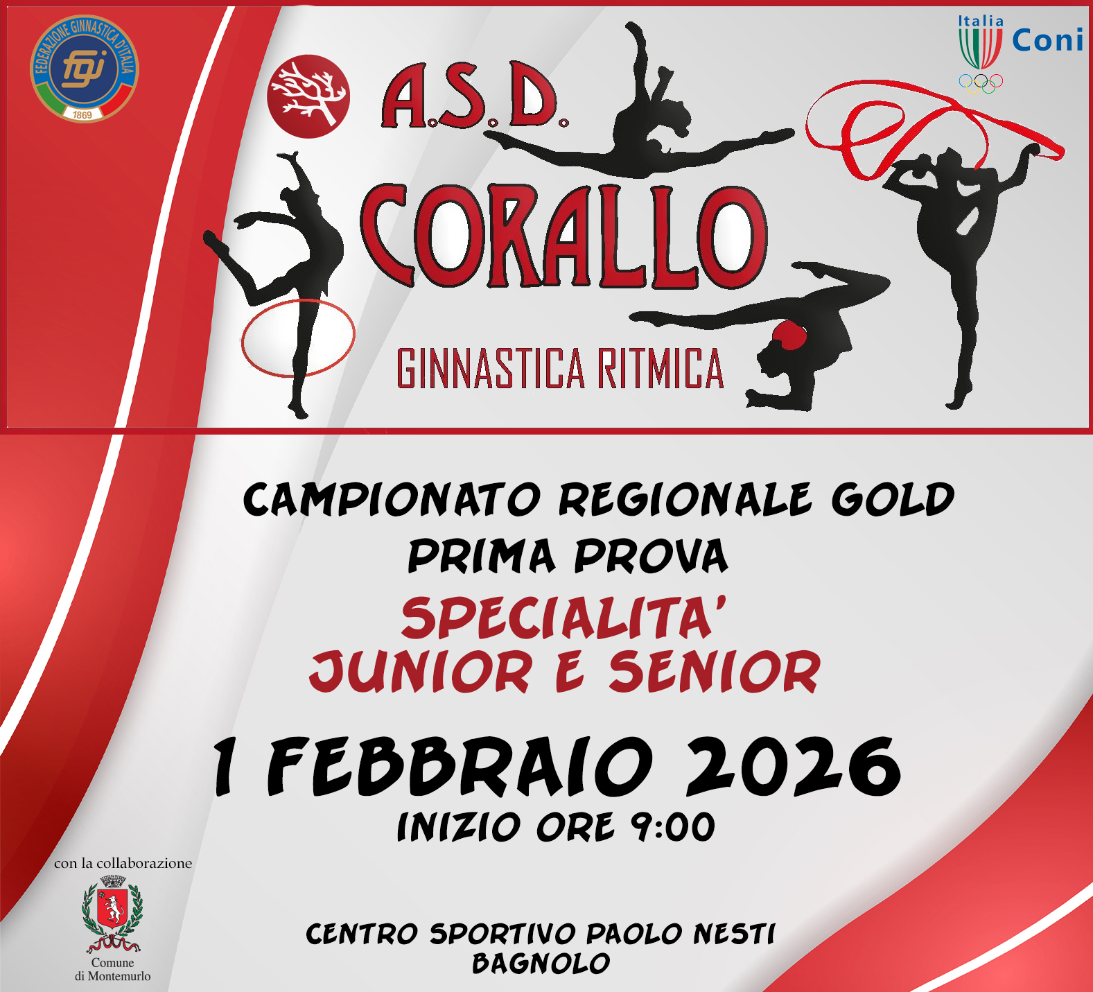 La ginnastica ritmica d’eccellenza fa tappa a Montemurlo: al via il Campionato Regionale Gold