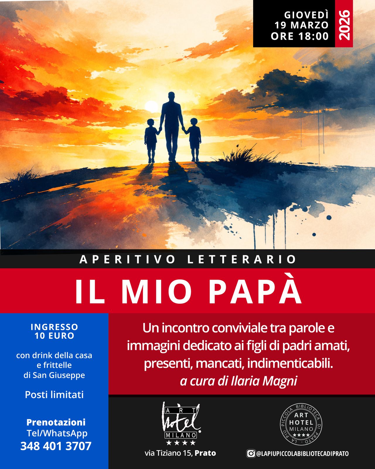 All’Art Hotel Milano per la Festa del Papà un aperitivo letterario tra parole immagini e memoria