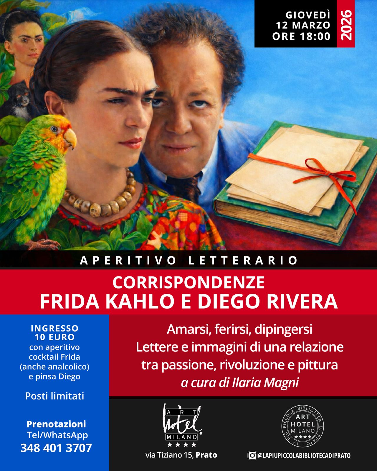 All’Art Hotel Milano torna la rassegna ‘Corrispondenze’: appuntamento con Frida Kahlo e Diego Rivera