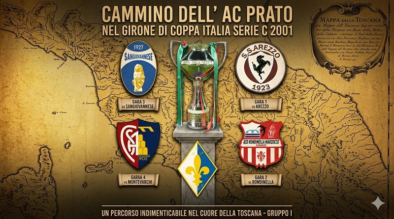 Speciale 25 anni Coppa Italia Serie C vinta dal Prato: il cammino nel girone eliminatorio