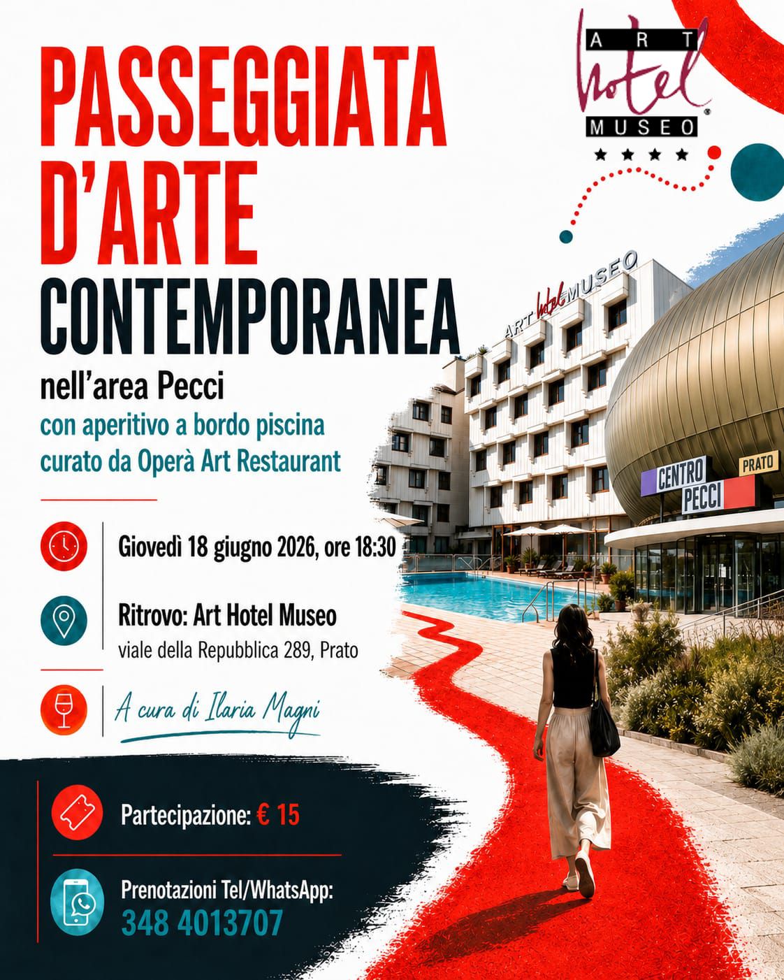 All’Art Hotel Museo La Più Piccola Biblioteca di Prato inaugura la stagione estiva con una passeggiata d’arte contemporanea