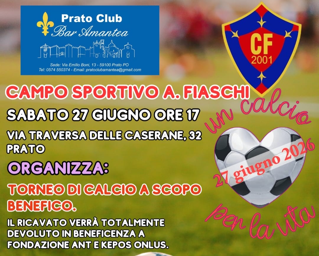Un calcio per la vita: torneo di beneficenza organizzato dal Prato Club Amantea sabato 27 giugno