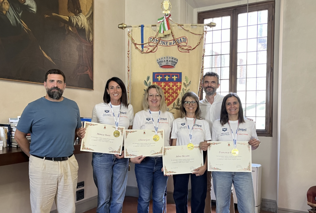 Le sincronette senior Campionesse d’Italia in Palazzo comunale