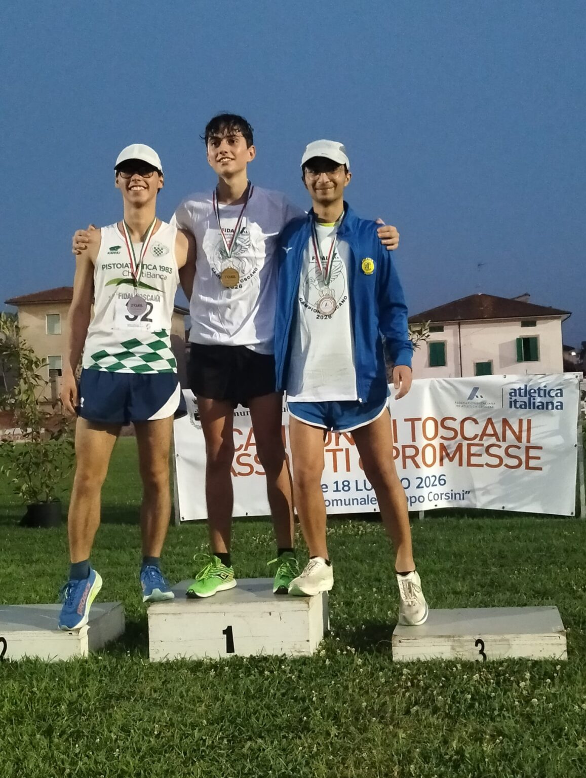Fucecchio d’oro per l’Atletica Prato: Giovannetti campione toscano, argento per Gaggioli, bronzo per Quilici