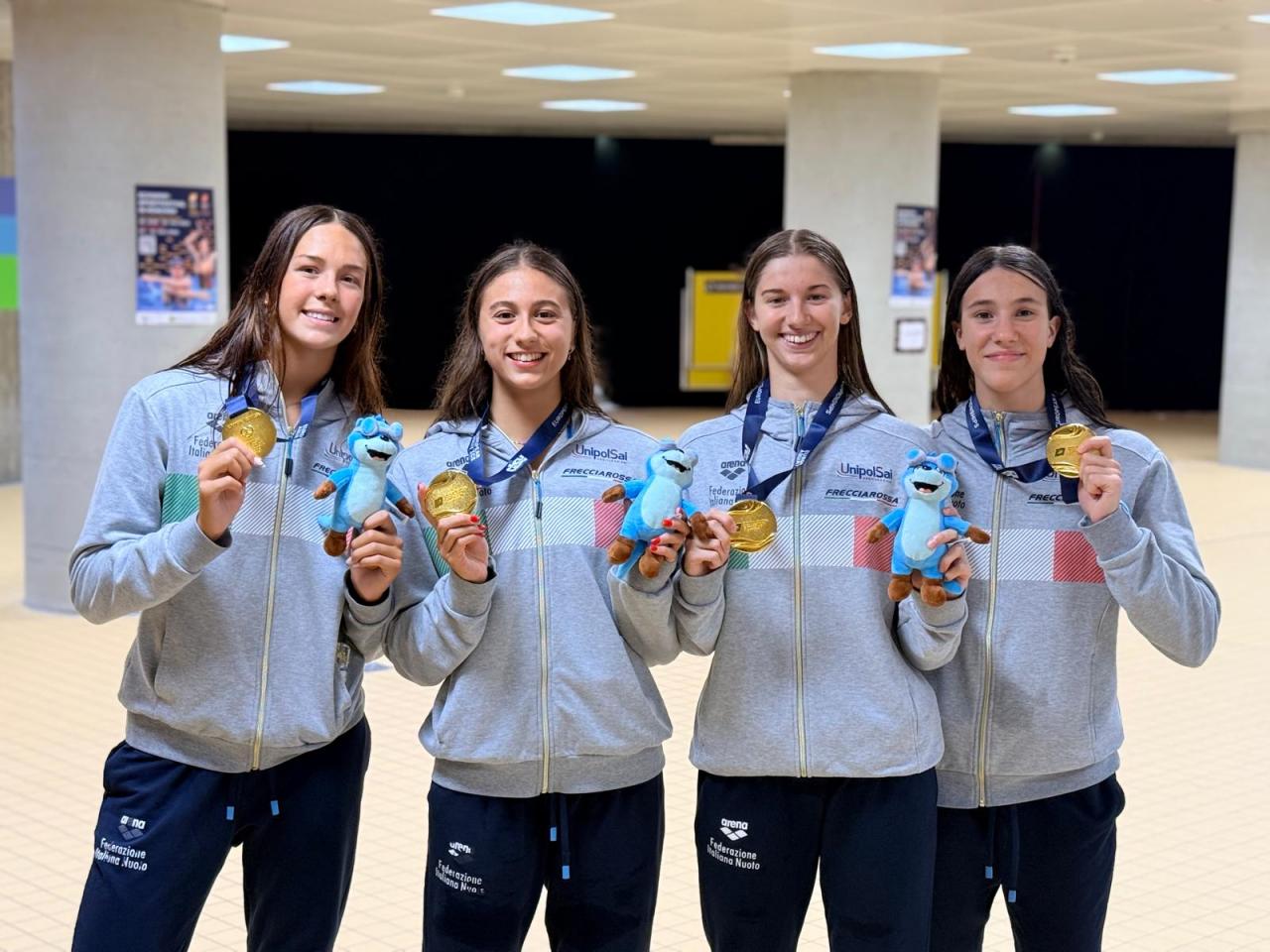 Prato sul tetto d’Europa: Nannucci e Domina d’oro con la 4×200 stile libero