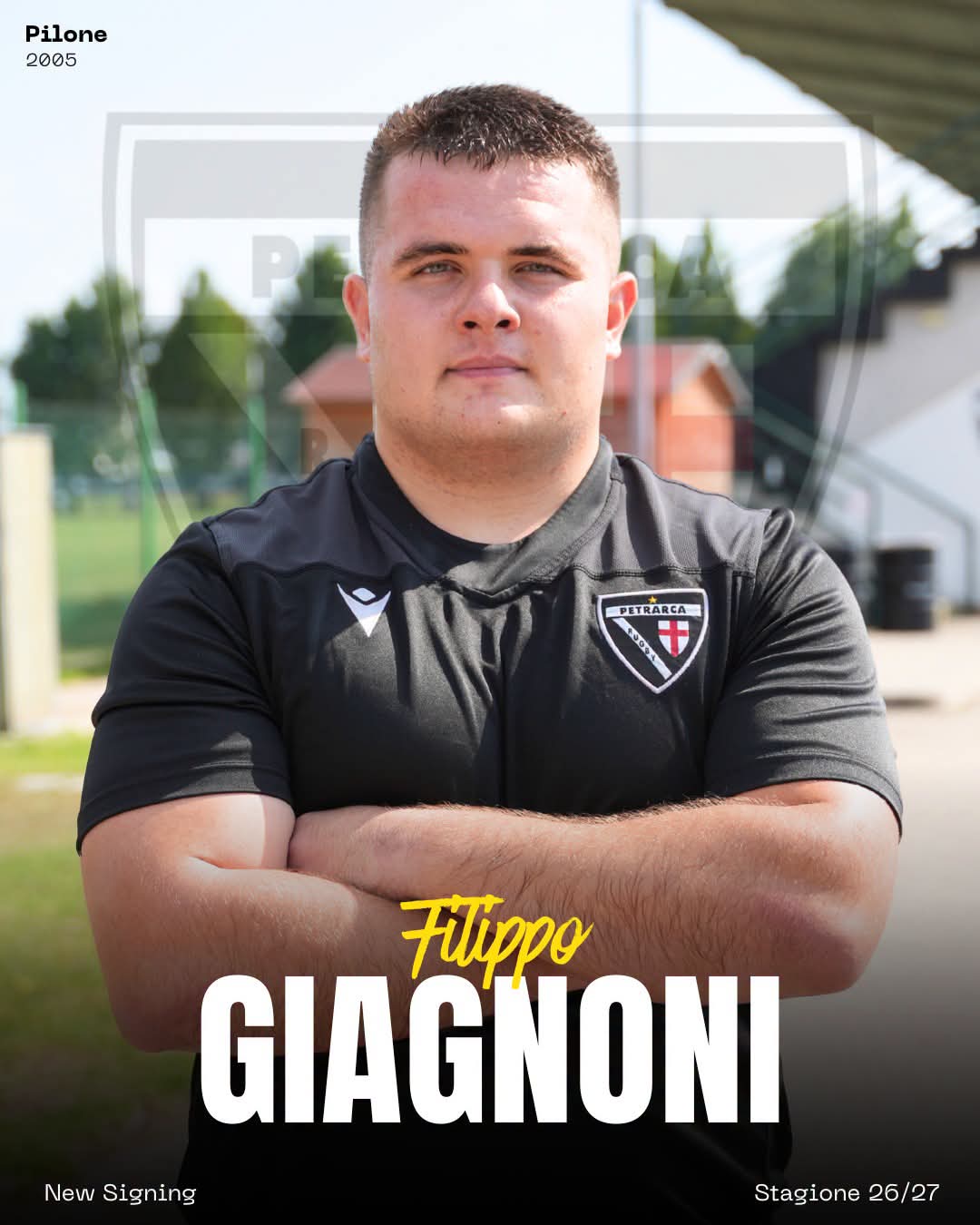 Da Prato al Petrarca Rugby: Filippo Giagnoni pronto al salto in Serie A Élite Filippo Giagnoni