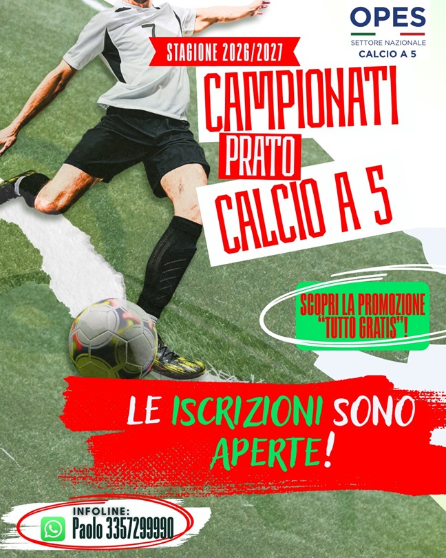 Opes Toscana Calcetto, riparte la nuova stagione: iscrizioni in corso per campionati e torneo Precampionato