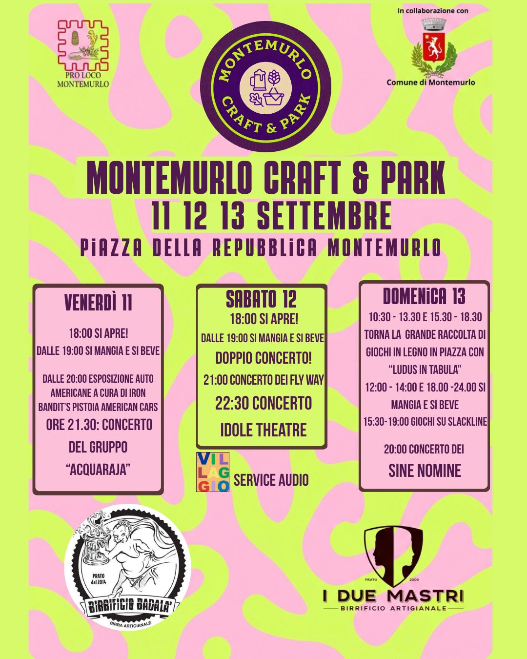 Montemurlo Park & Craft, il programma e i protagonisti della giornata inaugurale della manifestazione