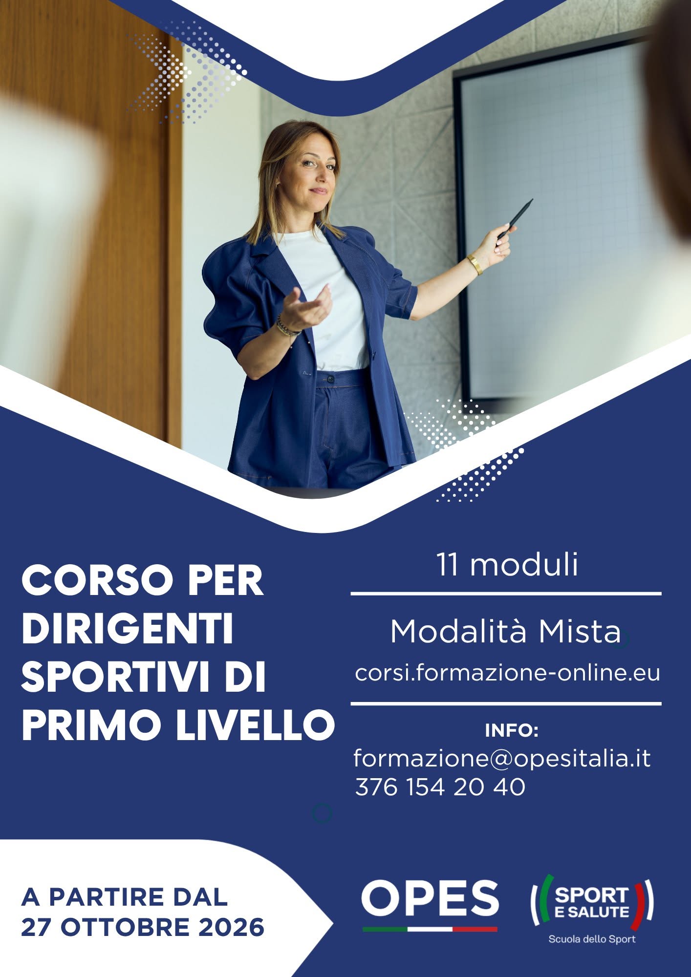 Opes, parte il corso regionale per dirigenti sportivi di primo livello